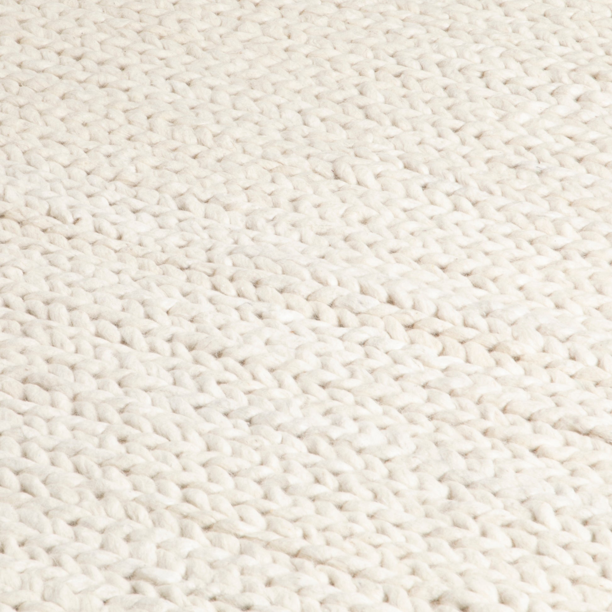 Cream Knitted Large Wool Rug 200 x 300cm Rugs CasaFenix