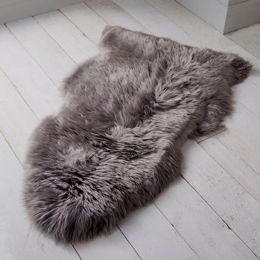 Grey Sheepskin Rug XXL Rugs CasaFenix