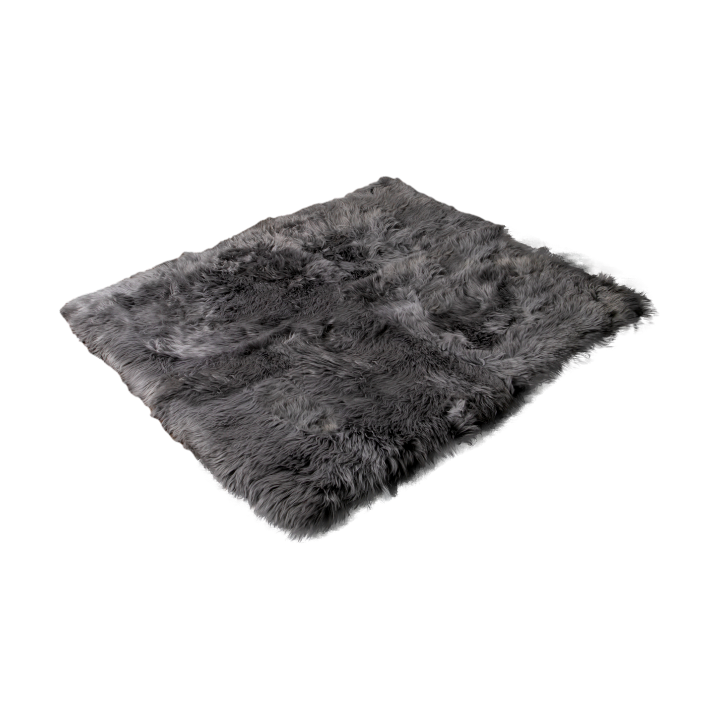 Grey Rectangle Sheepskin Rug - 130 x 150cm - CasaFenix