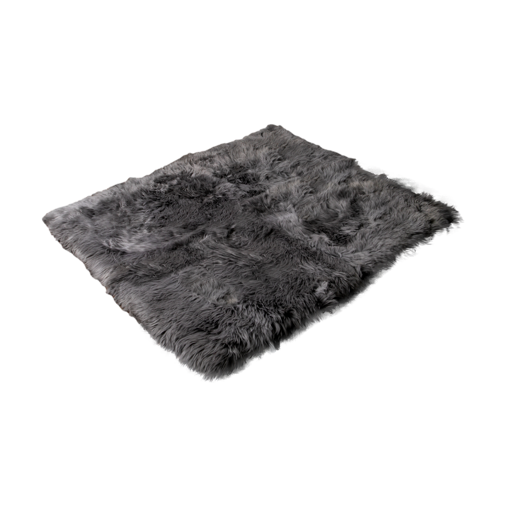 Grey Rectangle Sheepskin Rug - 130 x 150cm - CasaFenix