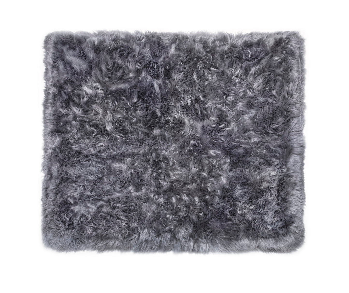 Grey Rectangle Sheepskin Rug - 130 x 150cm - CasaFenix