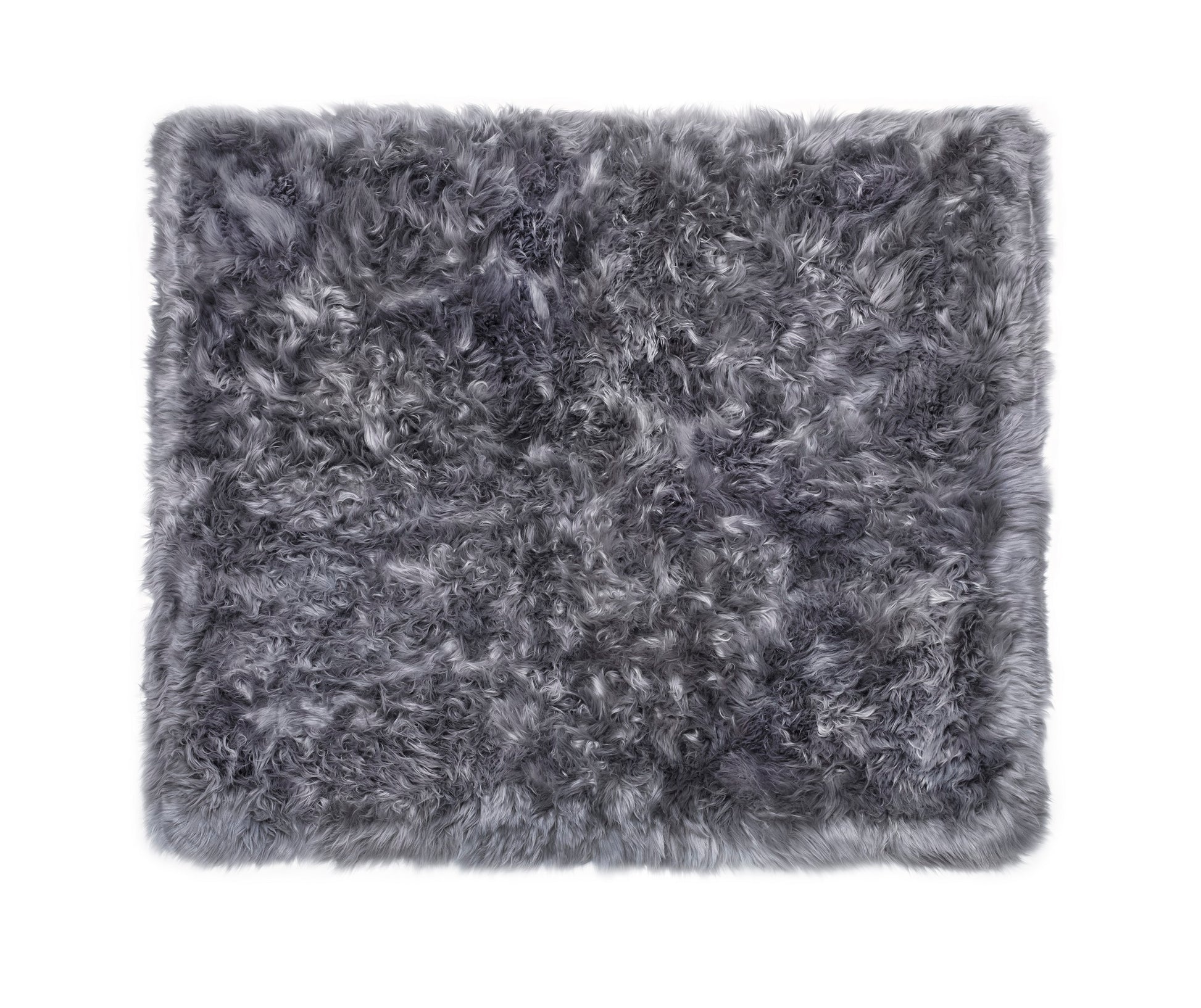 Grey Rectangle Sheepskin Rug - 130 x 150cm - CasaFenix