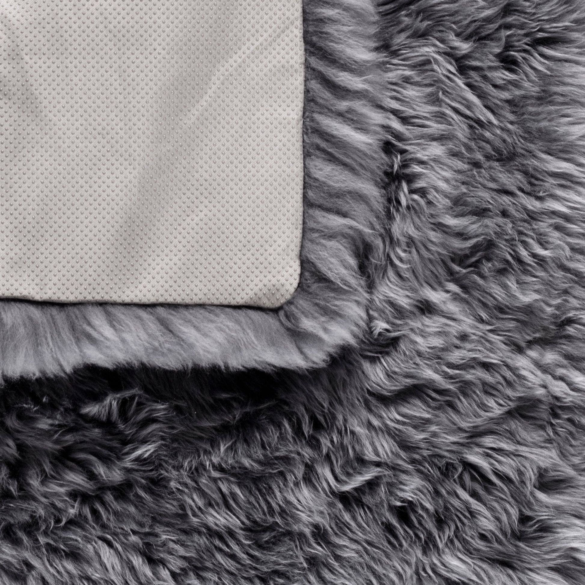 Grey Rectangle Sheepskin Rug - 130 x 150cm - CasaFenix