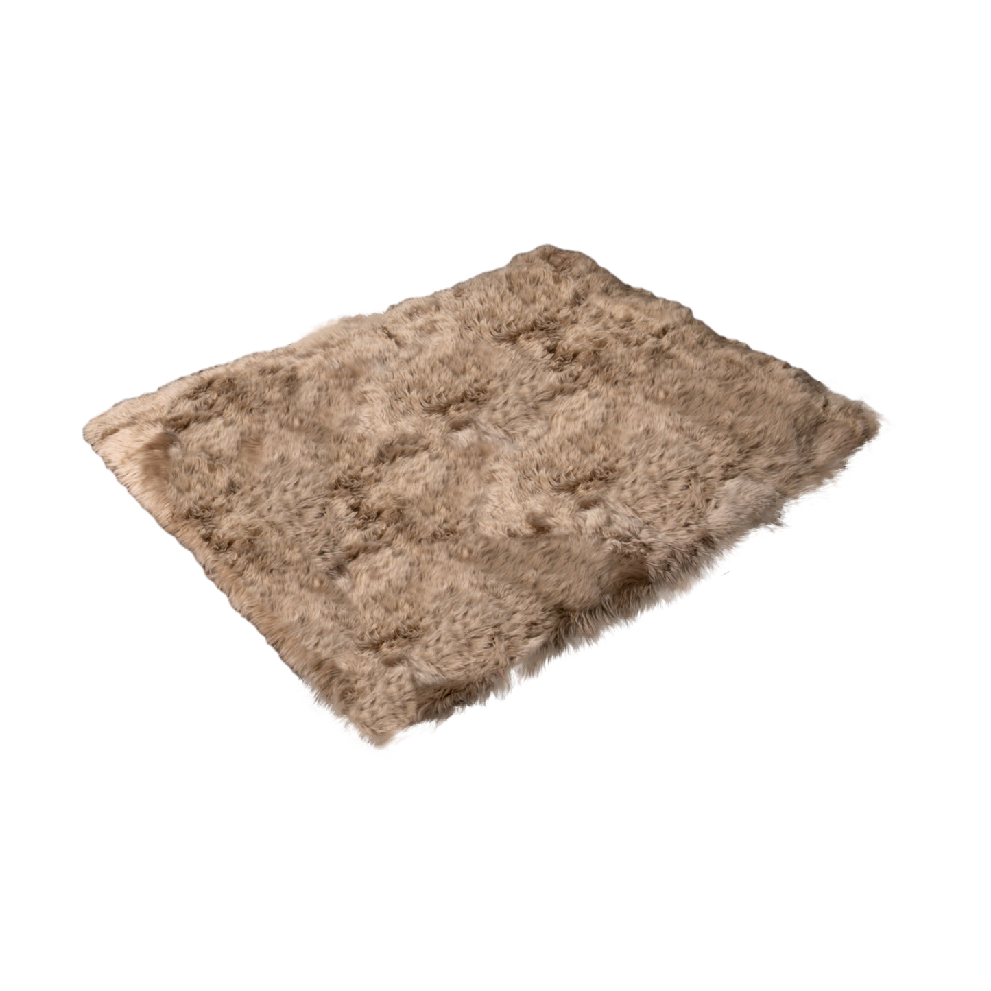 Light Brown Rectangle Sheepskin Rug - 130 x 150cm - CasaFenix