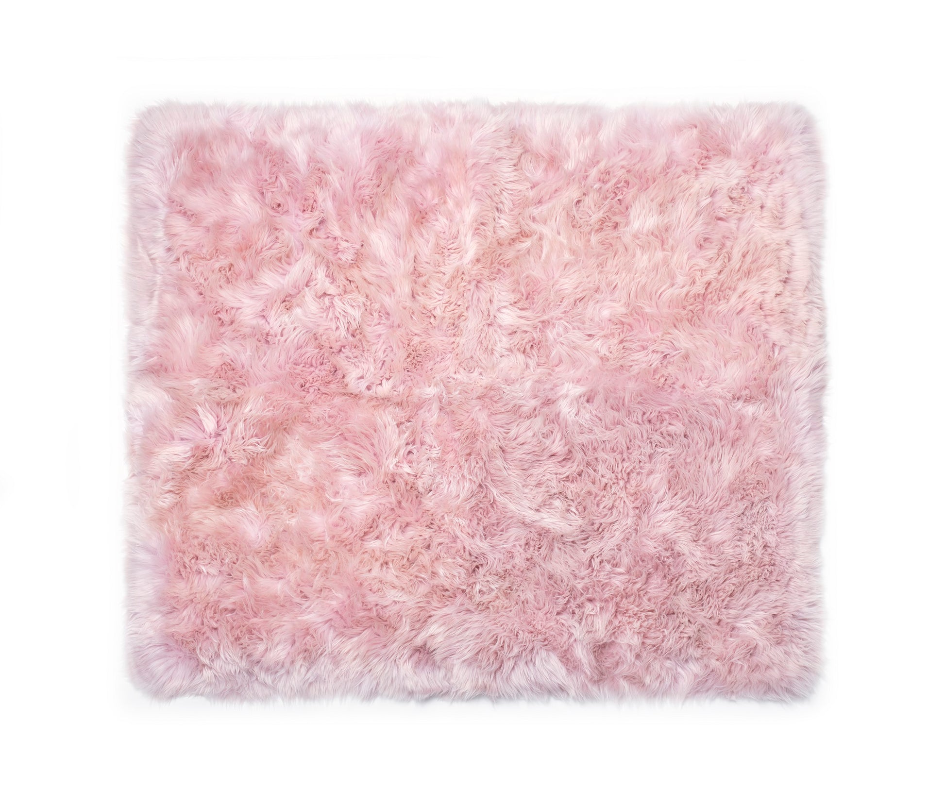 Pink Rectangle Sheepskin Rug - 130 x 150cm - CasaFenix