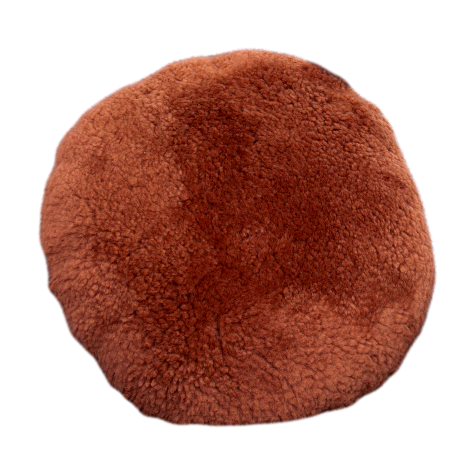 Coral Short Pile Sheepskin Cushion 40cm Diameter - CasaFenix
