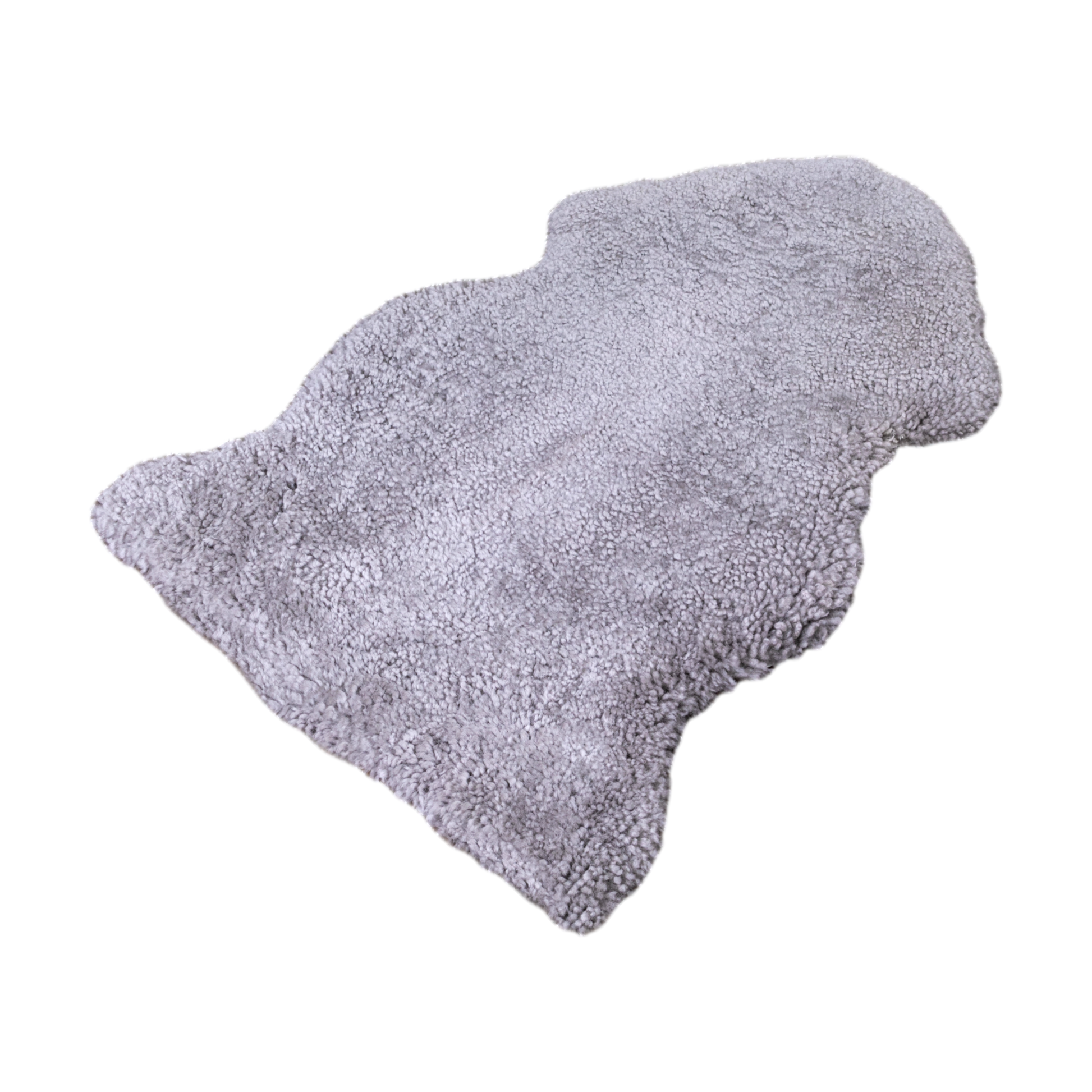 Grey Short Pile Sheepskin Rug 90 x 60cm - CasaFenix