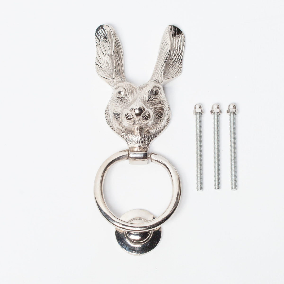 Chrome-Plated Brass Rabbit Door Knocker Door knocker CasaFenix