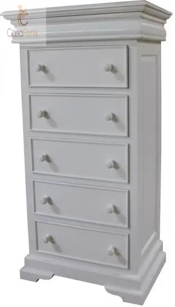 Sleigh Chest of 6 Drawers - 1 Hidden Solid Mahogany Wellington Chest Bedroom Storage CasaFenix