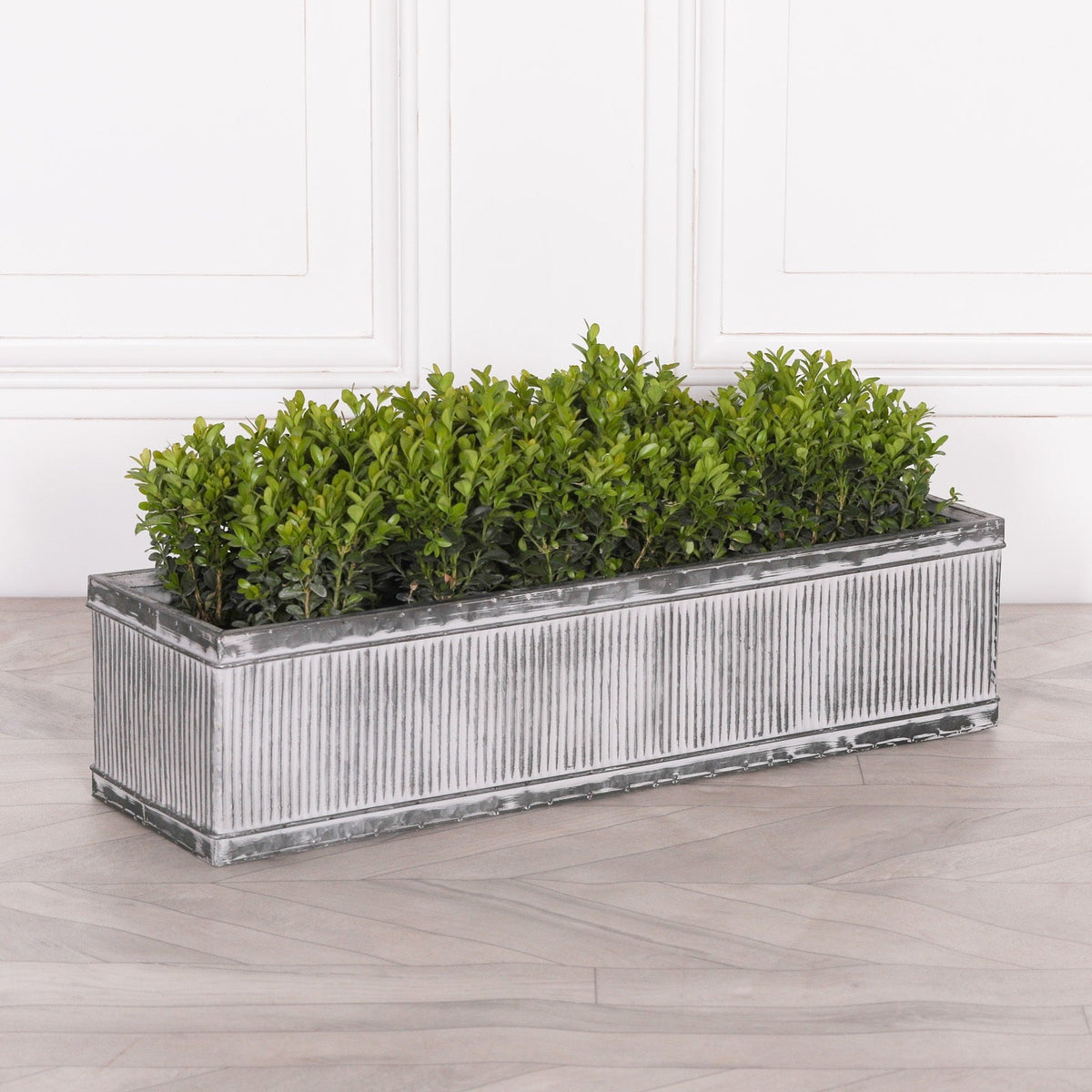 Galvanised Steel Window Box Planter Medium 63cm Planter CasaFenix