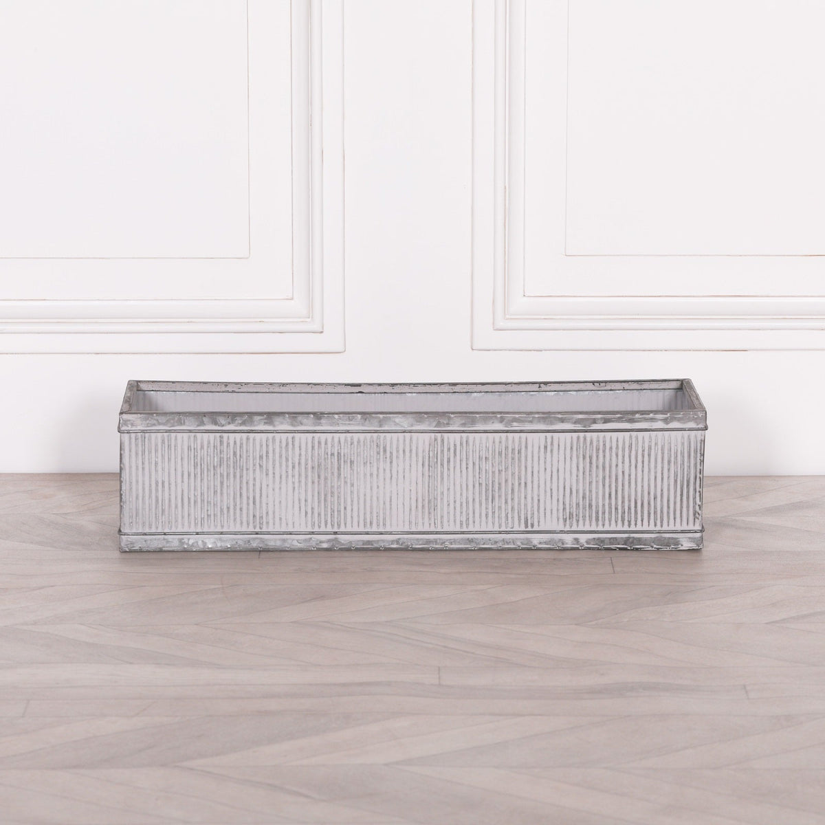 Galvanised Steel Window Box Planter Medium 63cm Planter CasaFenix