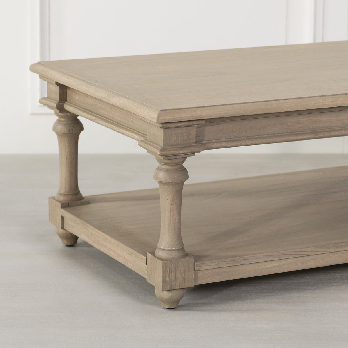 Handcrafted White Cedar Wood Coffee Table with Drawer in Rustic Finish — 170cm Coffee table CasaFenix
