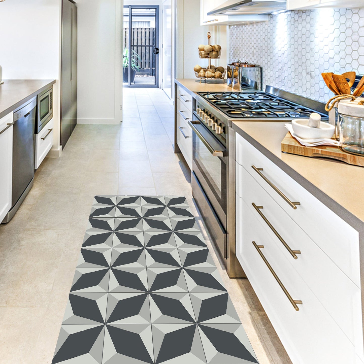 Paxos Vinyl Floor Mat 67x145cm Vinyl Floor Mat CasaFenix