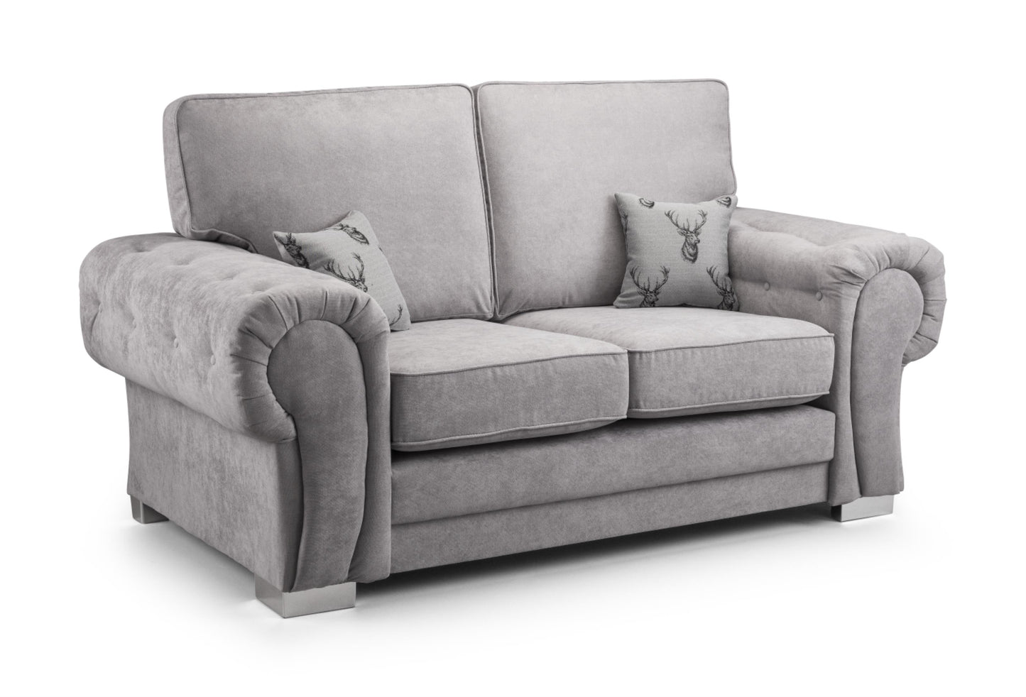 Verona Fullback Fabric Sofa In Black or Grey. 1, 2, 3 Seat Settee & Corner Sofa, Swivel Chair & Footstool Sofa CasaFenix