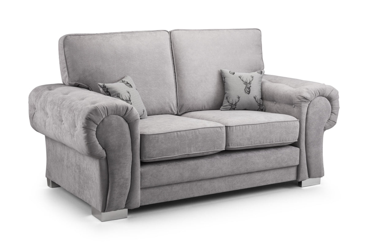 Verona Fullback Fabric Sofa In Black or Grey. 1, 2, 3 Seat Settee & Corner Sofa, Swivel Chair & Footstool Sofa CasaFenix