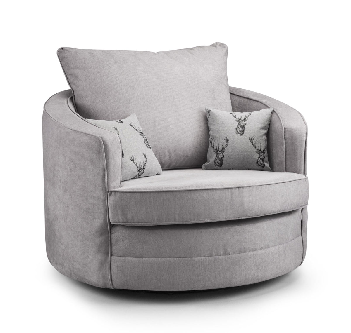 Verona Scatterback Fabric Sofa In Black or Grey. 1, 2, 3 Seat Settee & Corner Sofa, Swivel Chair & Footstool Sofa CasaFenix