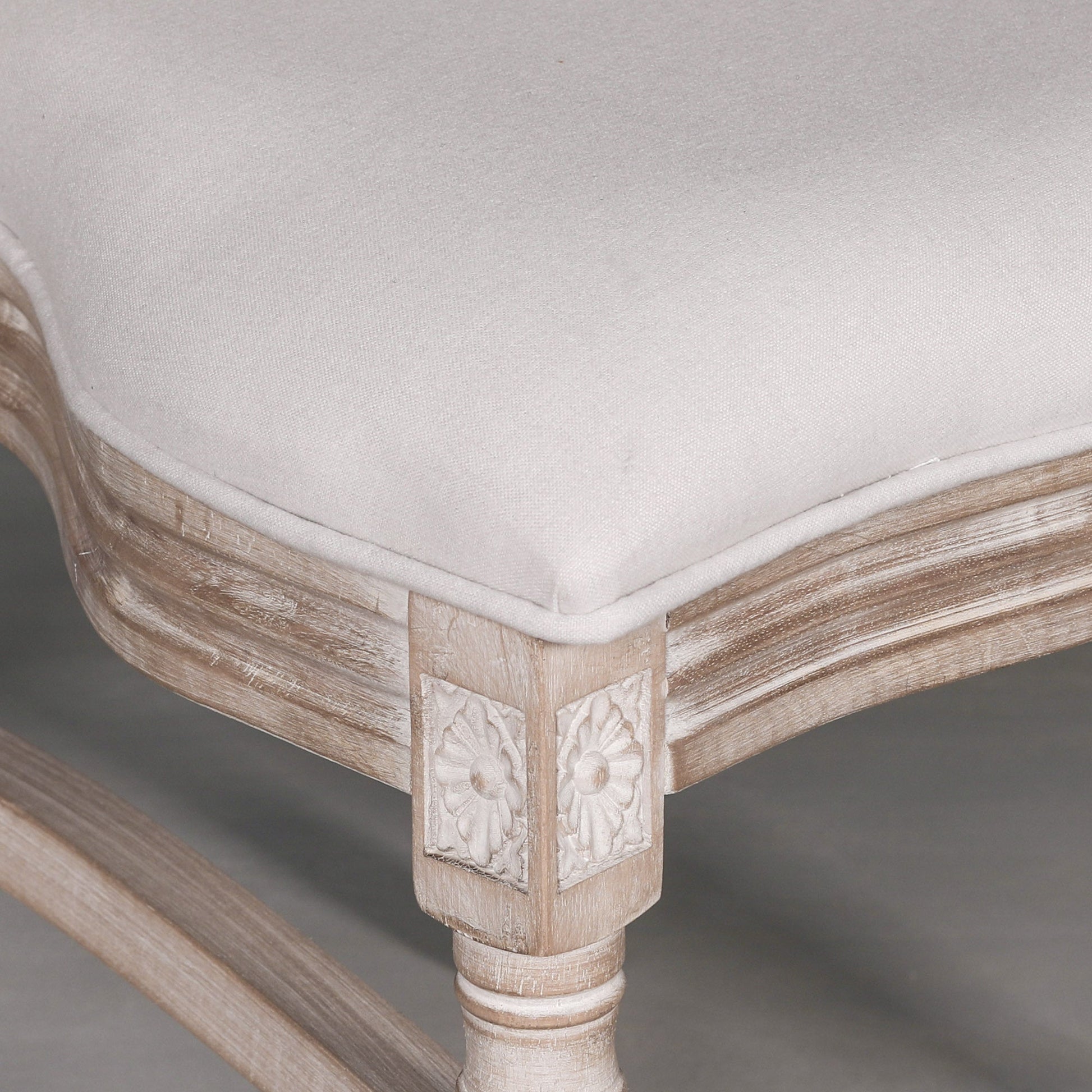 Light Wooden Louis Upholstered Dining Chair  CasaFenix