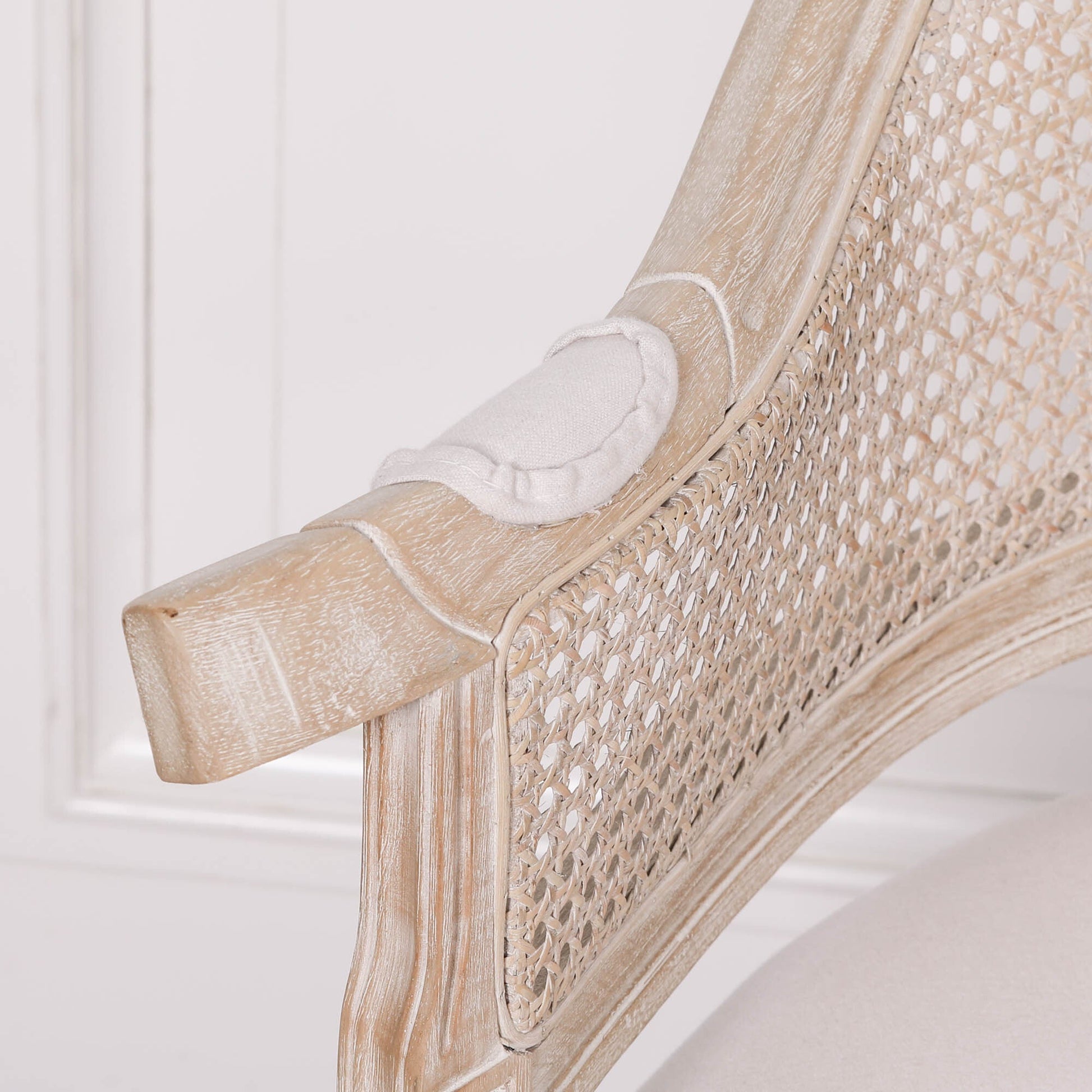 Wooden Louis Upholstered Corner Chair Birch Wood and Linen Dining chair CasaFenix