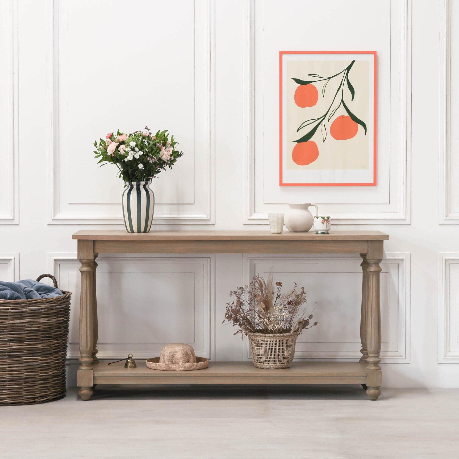 Rustic Wooden Farmhouse Console Table Console table CasaFenix