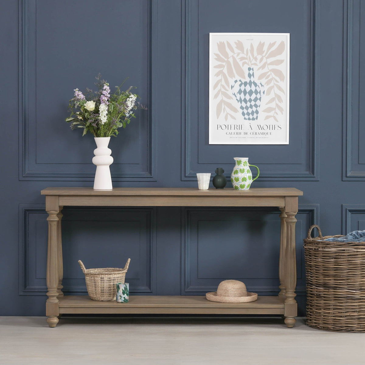 Rustic Wooden Farmhouse Console Table Console table CasaFenix