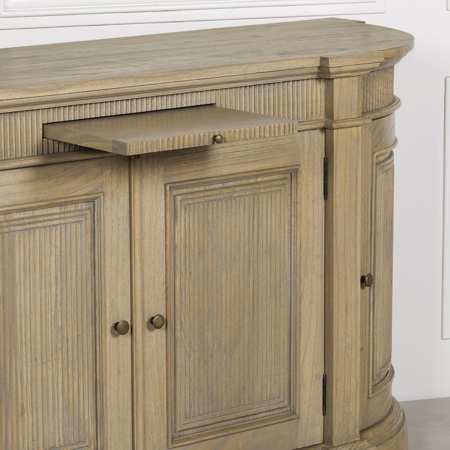 Rustic Wooden Fluted Buffet Sideboard Buffets & Sideboards CasaFenix