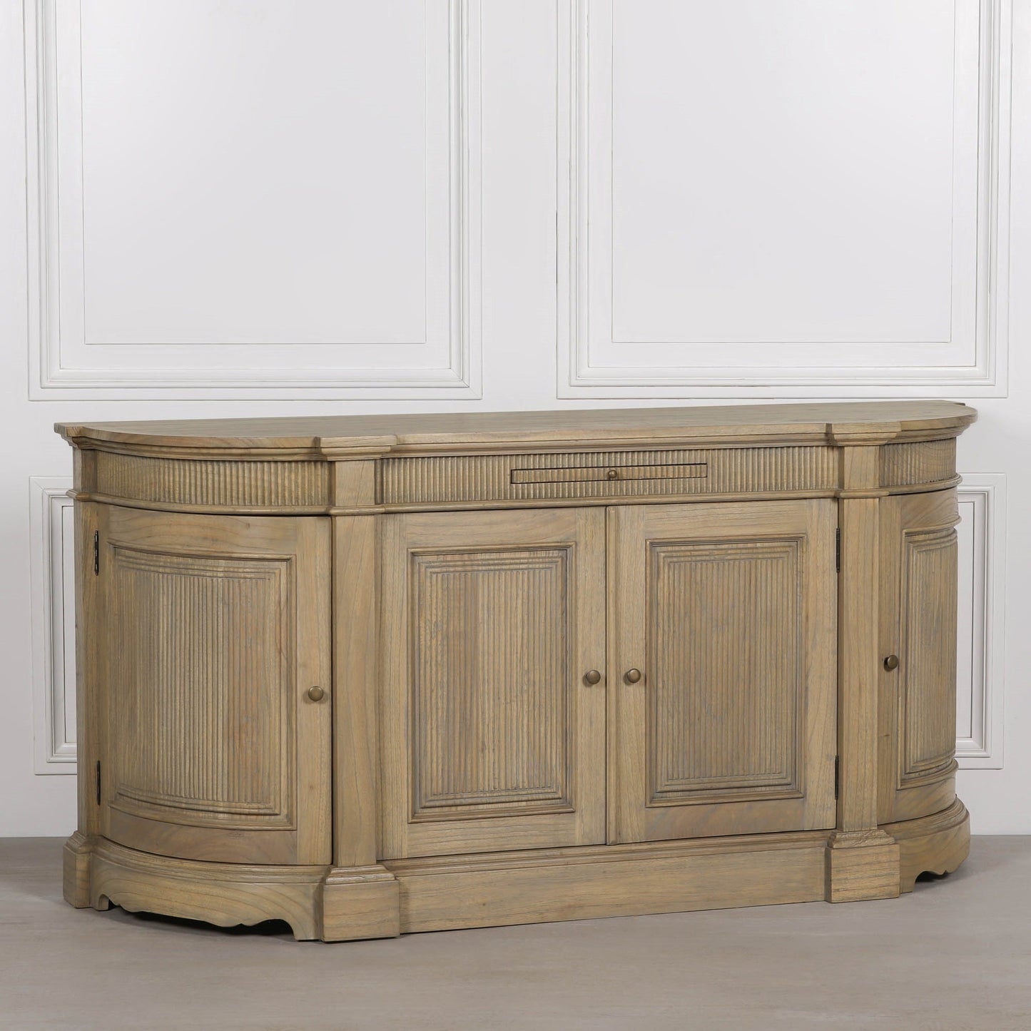 Rustic Wooden Fluted Buffet Sideboard Buffets & Sideboards CasaFenix