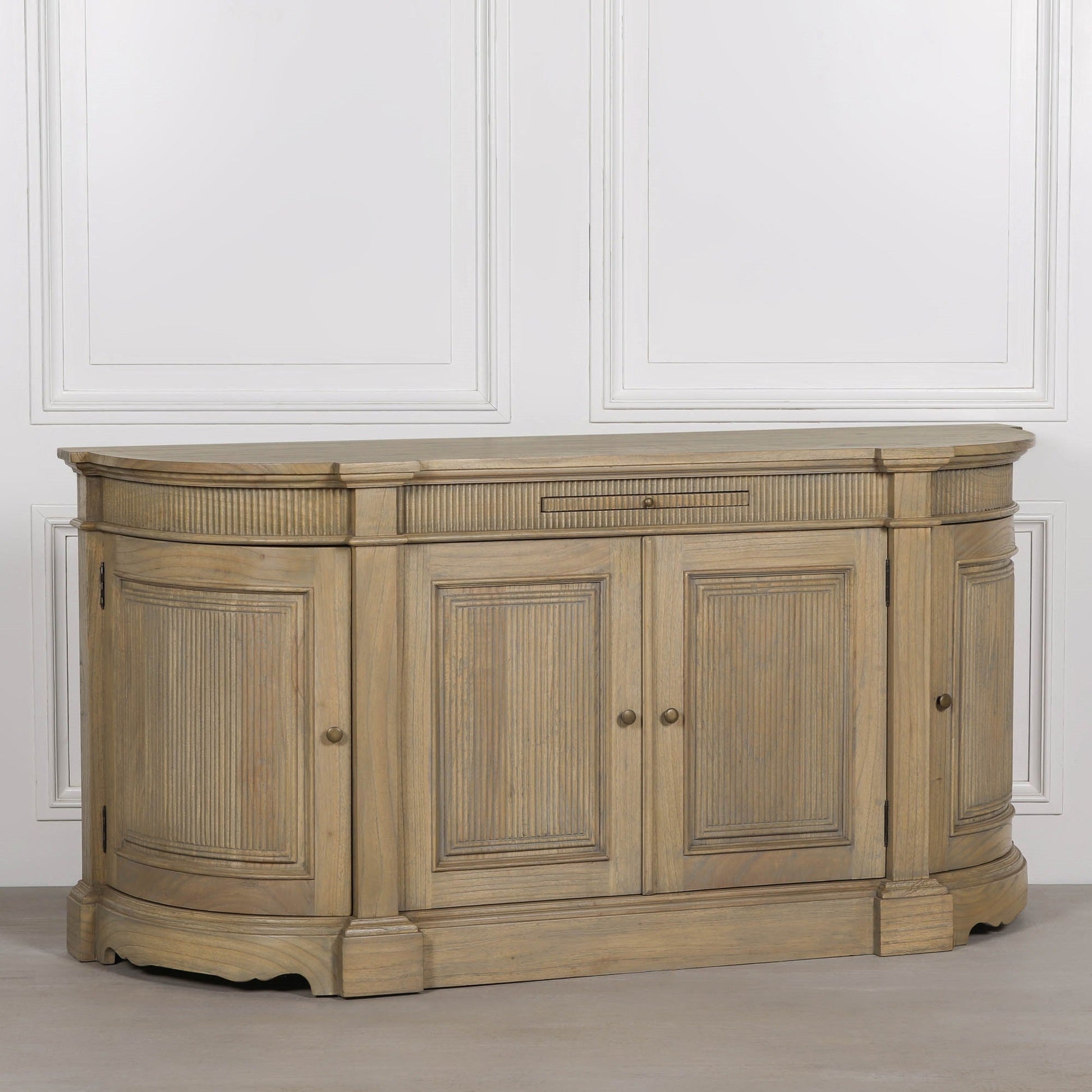 Rustic Wooden Fluted Buffet Sideboard Buffets & Sideboards CasaFenix