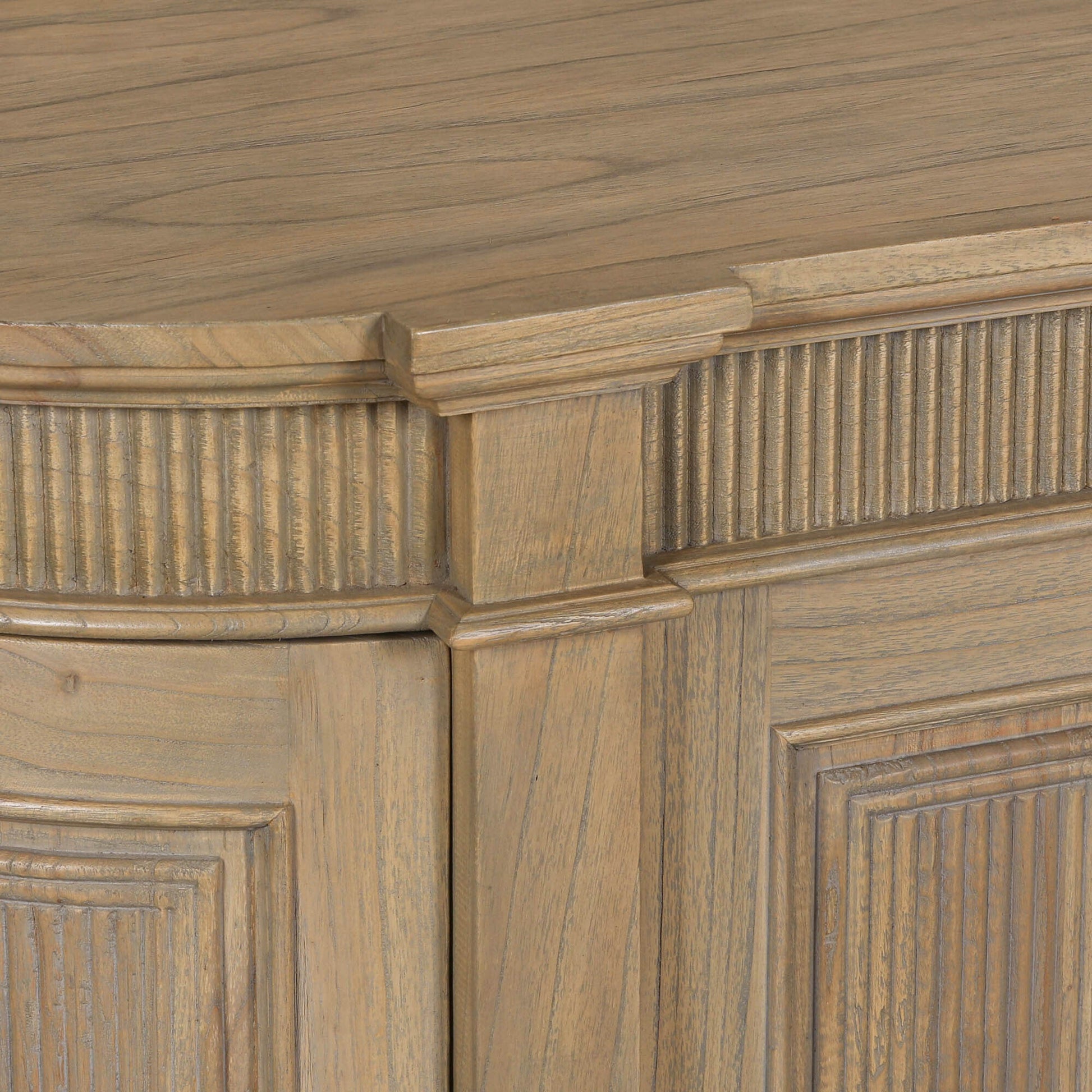 Rustic Wooden Fluted Buffet Sideboard Buffets & Sideboards CasaFenix