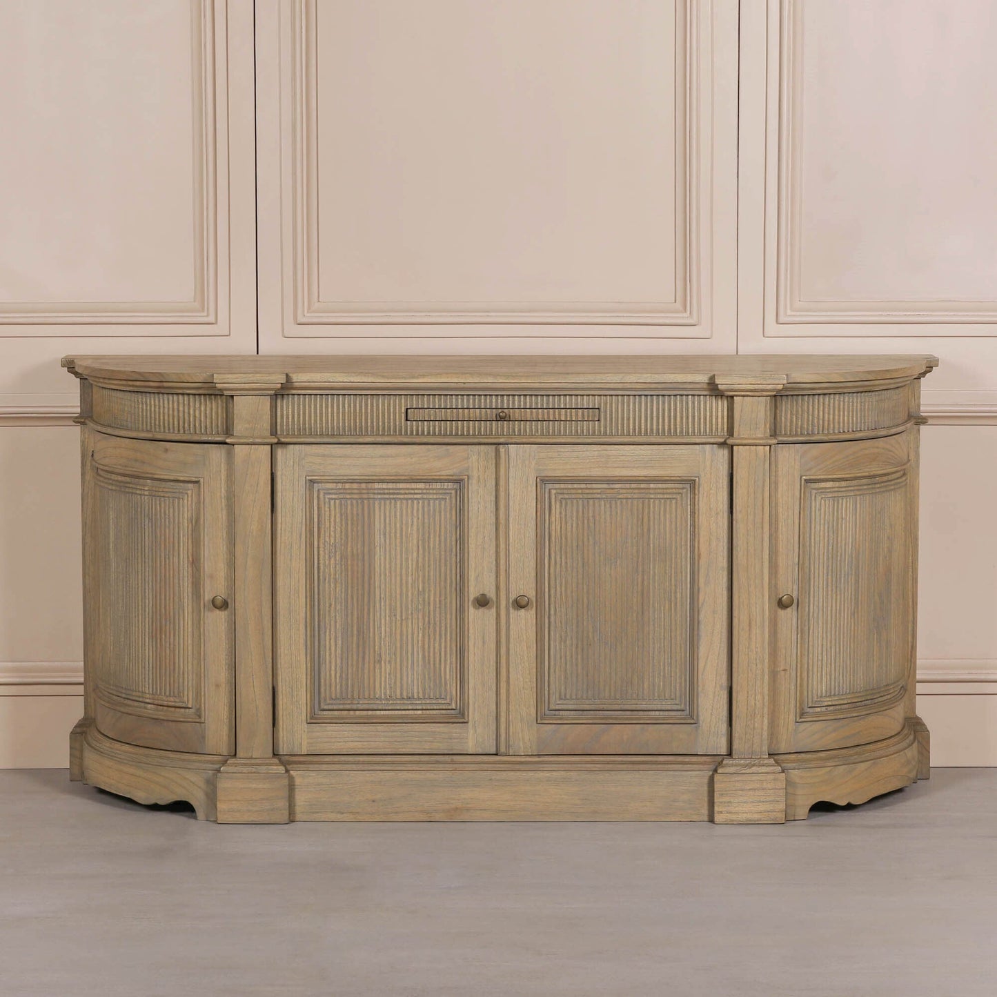 Rustic Wooden Fluted Buffet Sideboard Buffets & Sideboards CasaFenix