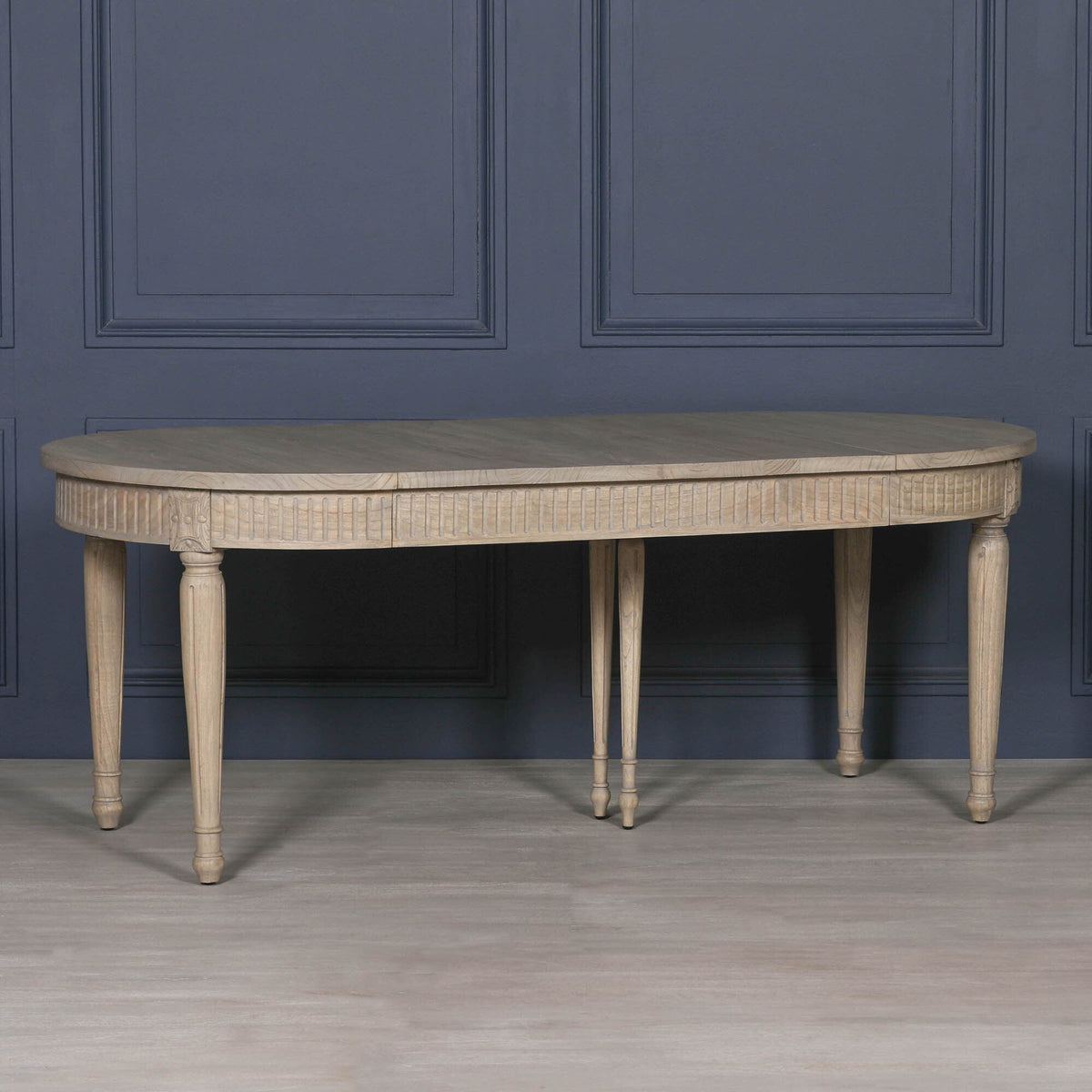 White Cedar Extendable Dining Table 100cm to 199cm Rustic Carved Detail Dining table CasaFenix