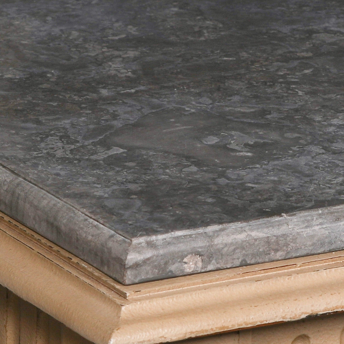 Painted White Cedar Console Table with Stone Marble Top and Turned Legs 123cm Console table CasaFenix