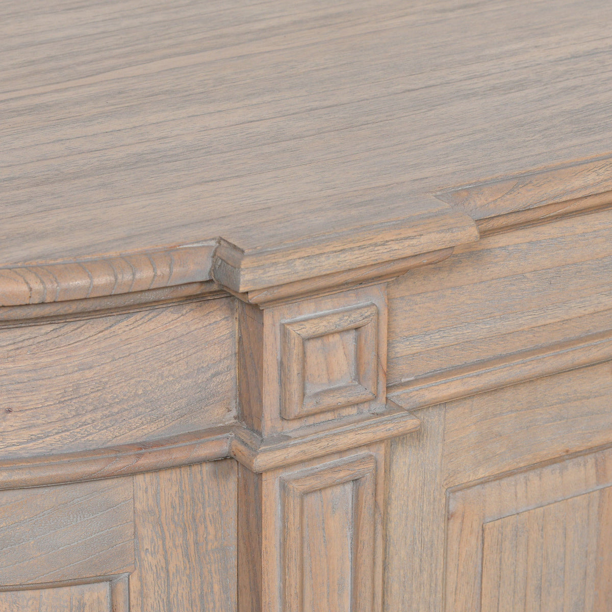 White Cedar French-Style Buffet Sideboard 195.5cm Rustic Carved Detail Buffets & Sideboards CasaFenix