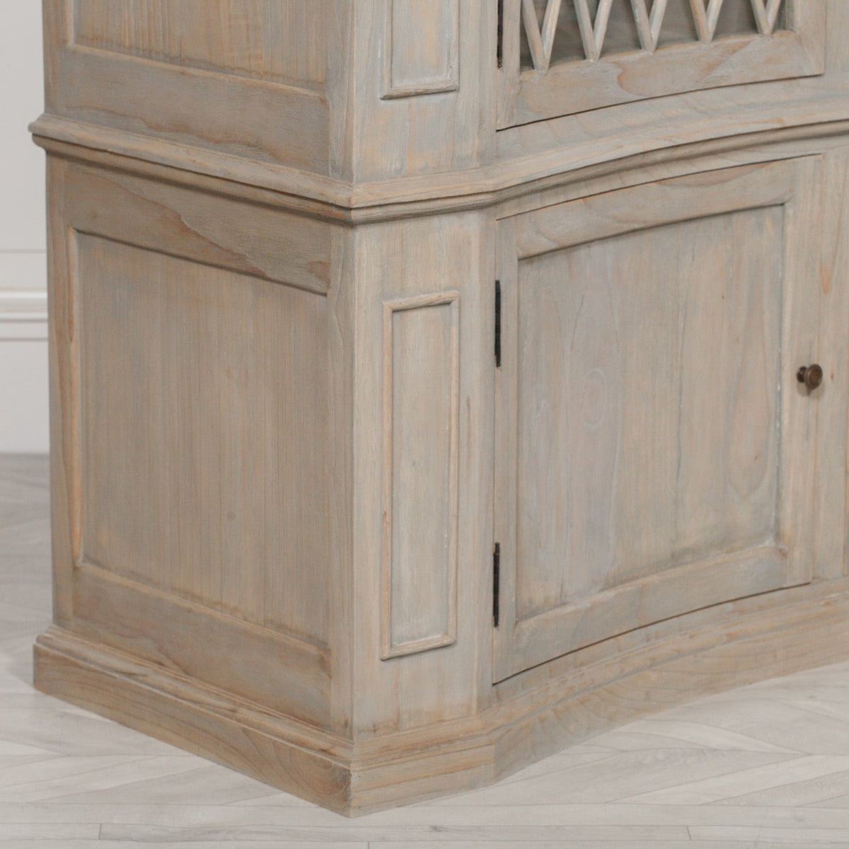 Concave Wooden Display Cabinet Display Cabinet CasaFenix