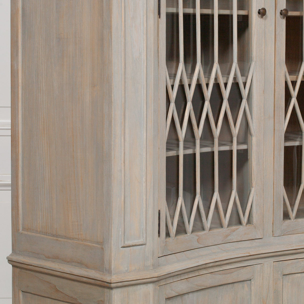 Concave Wooden Display Cabinet Display Cabinet CasaFenix