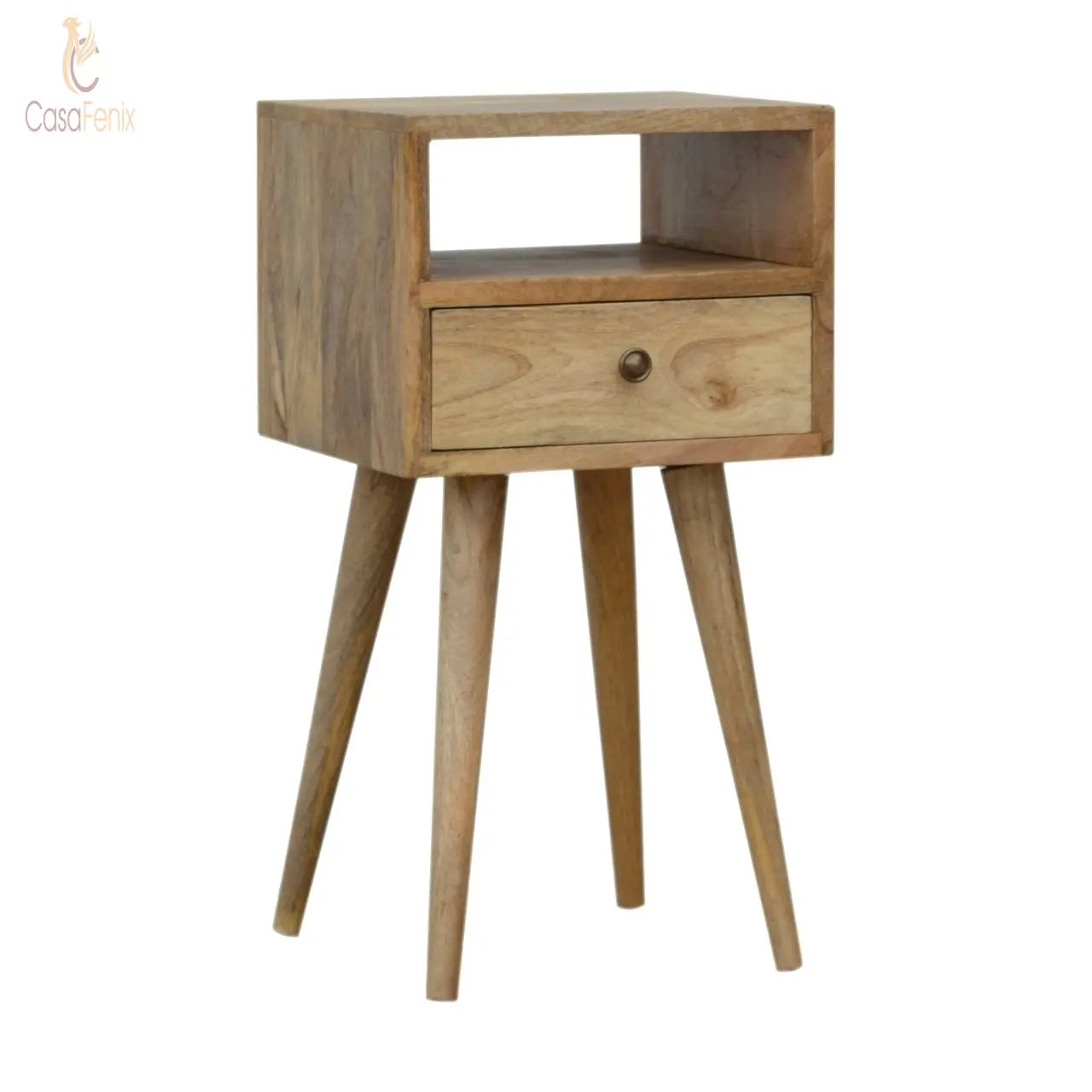 Small Oak-ish Bedside Table 1 Drawer Chest Solid Wood Bedside table / chest CasaFenix