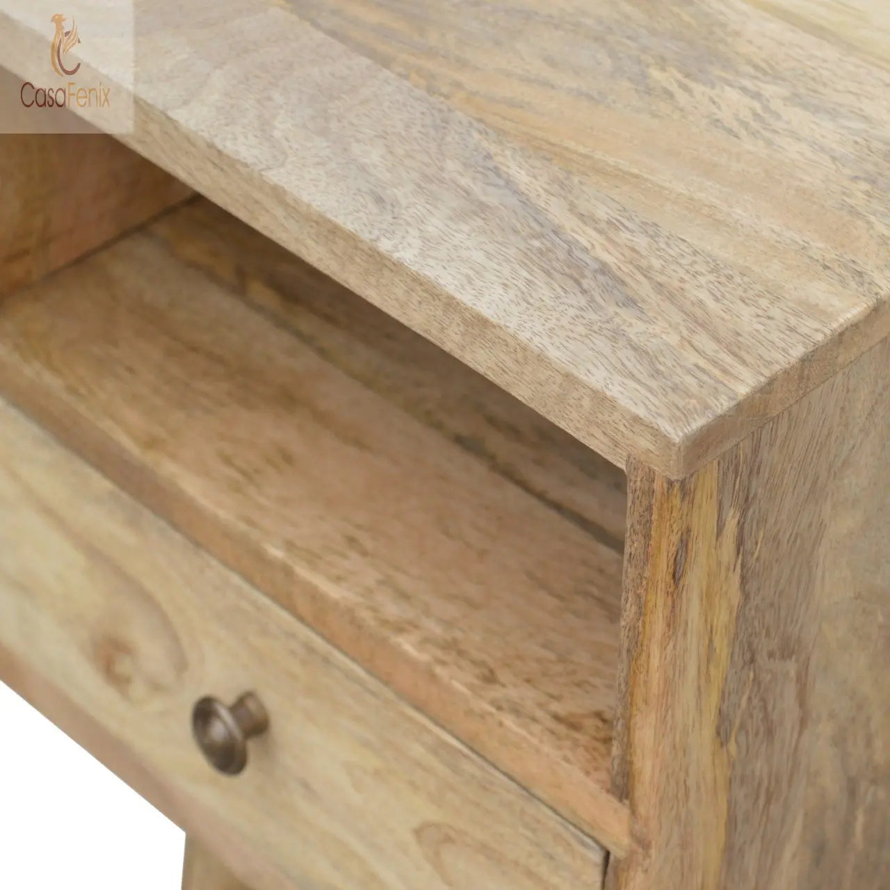 Small Oak-ish Bedside Table 1 Drawer Chest Solid Wood Bedside table / chest CasaFenix