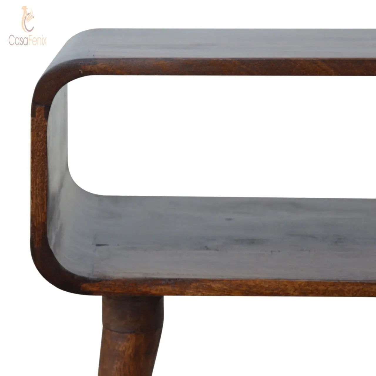 Curved Open Chestnut Bedside Table Solid Wood Bedside table / chest CasaFenix
