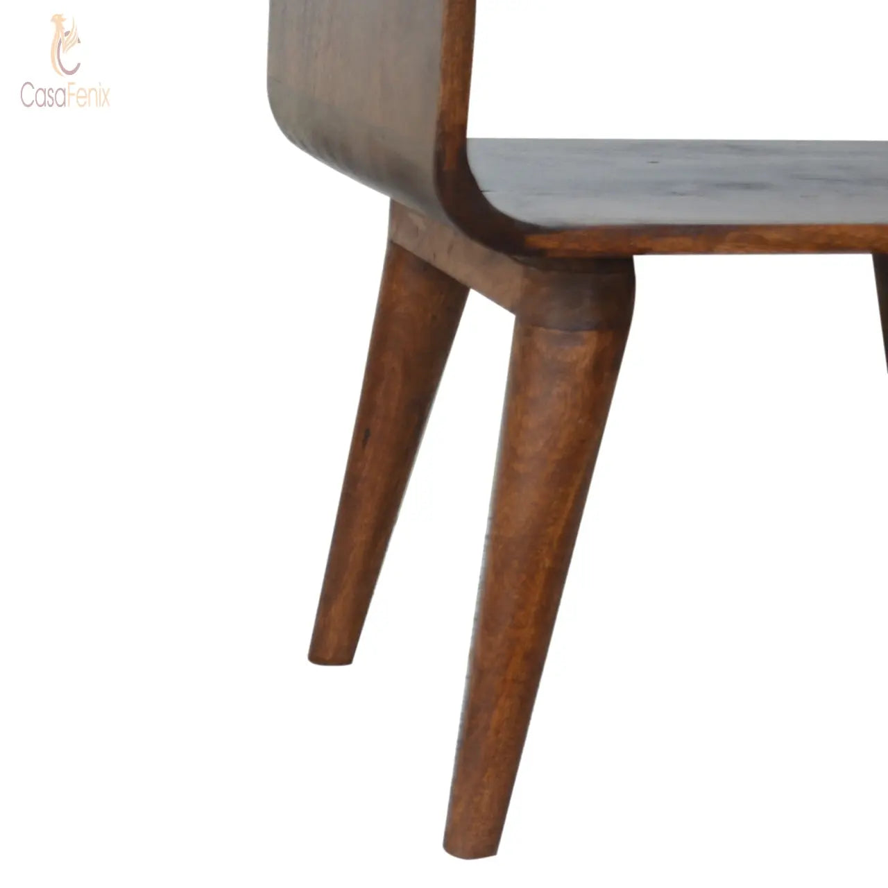 Curved Open Chestnut Bedside Table Solid Wood Bedside table / chest CasaFenix