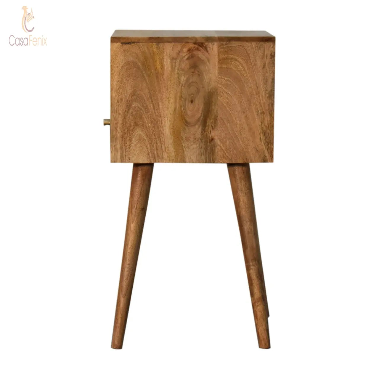 Blush Hand Painted Small Bedside Chest in a Nordic Design Solid Mango Wood - CasaFenix