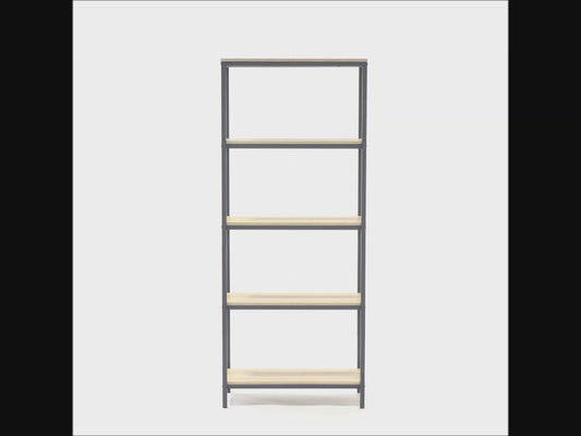 INDUSTRIAL STYLE 4 SHELF BOOKCASE