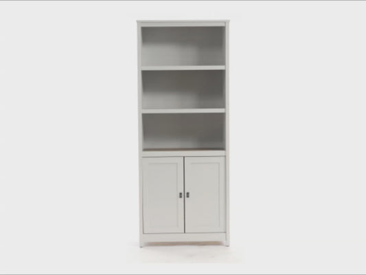 SHAKER STYLE BOOKCASE WITH DOORS