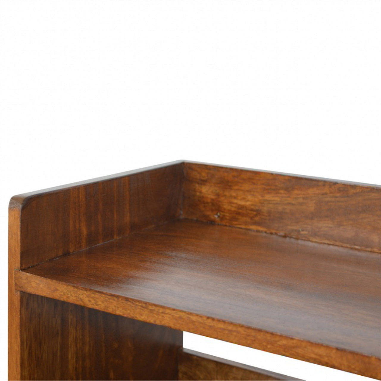 Chestnut Nordic Storage Bench Shoe Rack CasaFenix