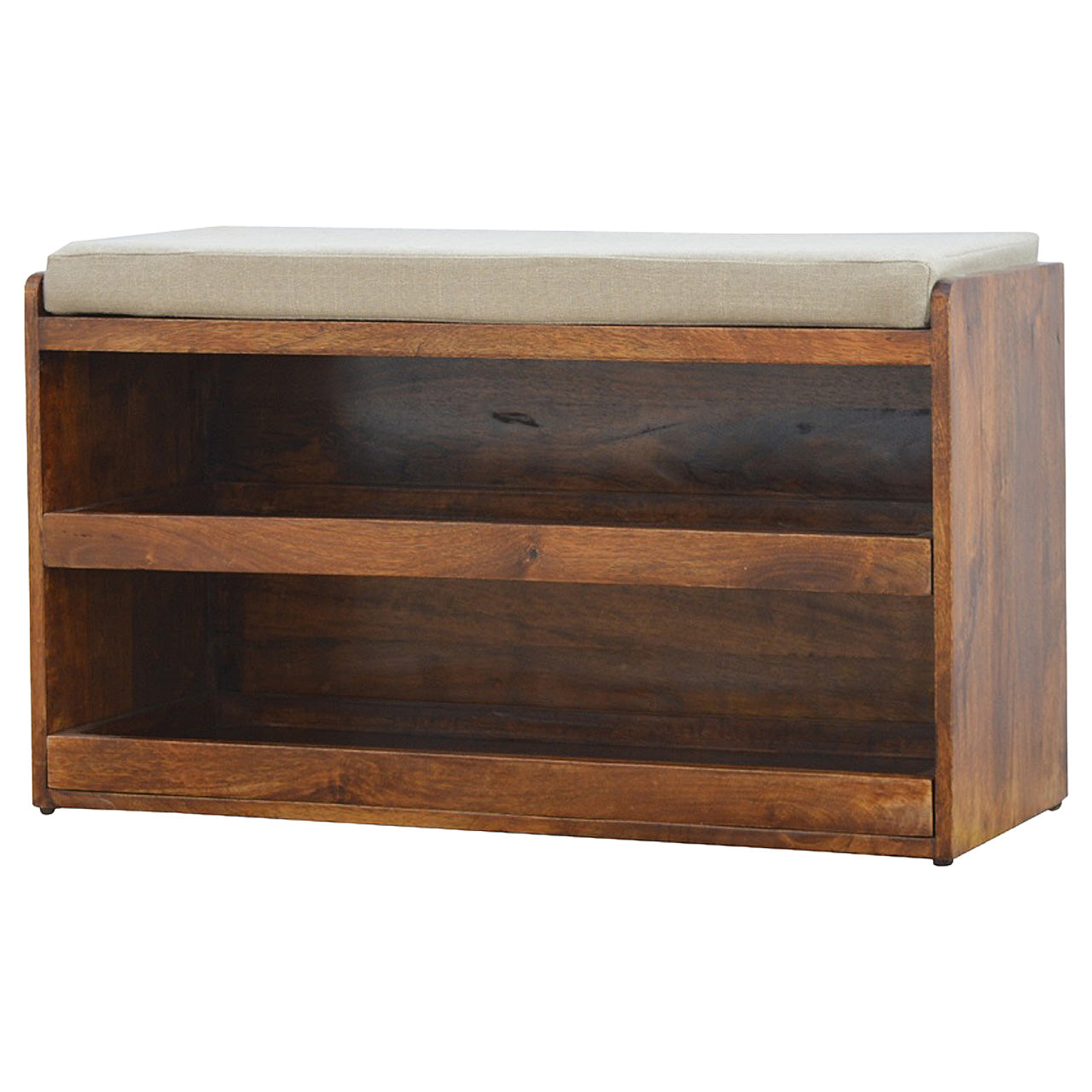 Mud Linen Pull out Shoe Bench Shoe Rack CasaFenix