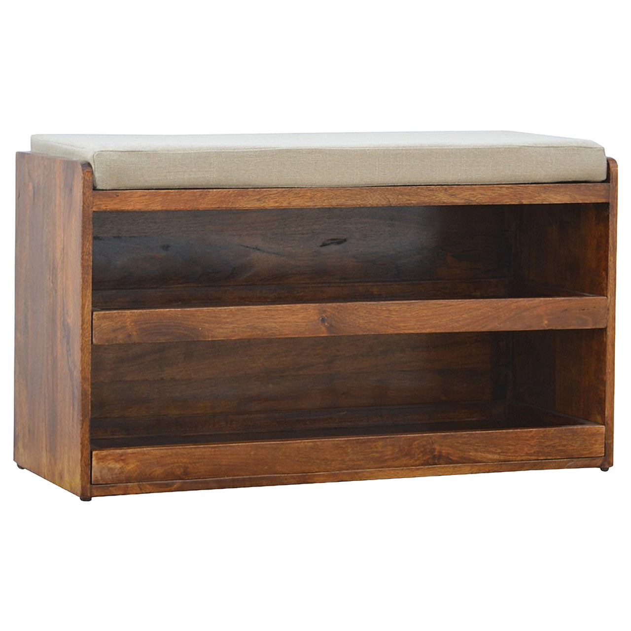 Mud Linen Pull out Shoe Bench Shoe Rack CasaFenix