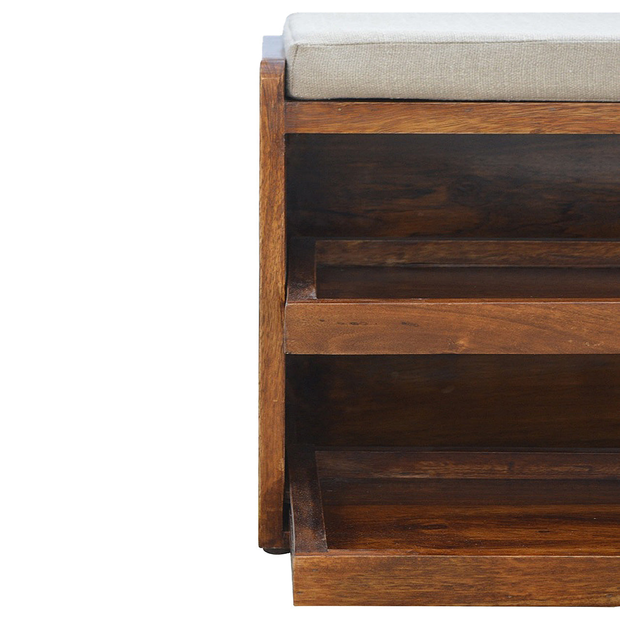Mud Linen Pull out Shoe Bench Shoe Rack CasaFenix