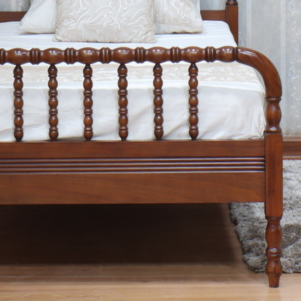 Carved Curve & Ball Solid Mahogany Bed. Farrow & Ball colour match of your choice. Beds & Bed Frames CasaFenix