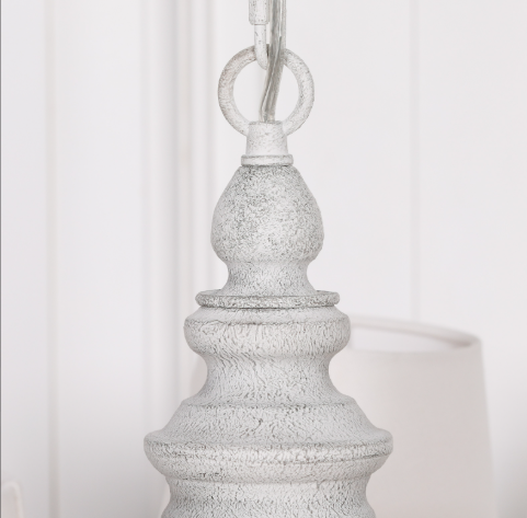 Distressed 5-Branch Chandelier with Shades Chandelier CasaFenix