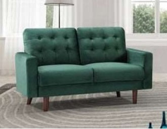 Self Assembly Velvet Suite. Sofa Available in Blue, Green, or Grey. * - CasaFenix