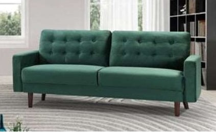 Self Assembly Velvet Suite. Sofa Available in Blue, Green, or Grey. * - CasaFenix