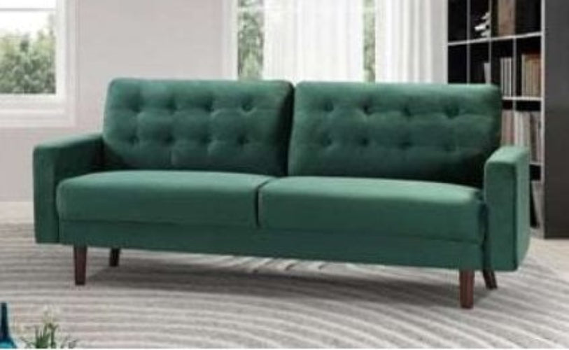 Self Assembly Velvet Suite. Sofa Available in Blue, Green, or Grey. * - CasaFenix